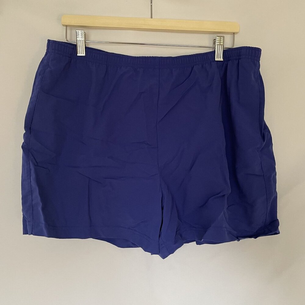 L.L. Bean Womens Nylon Shorts Size 18 royal‎ Blue workout athleisure pockets